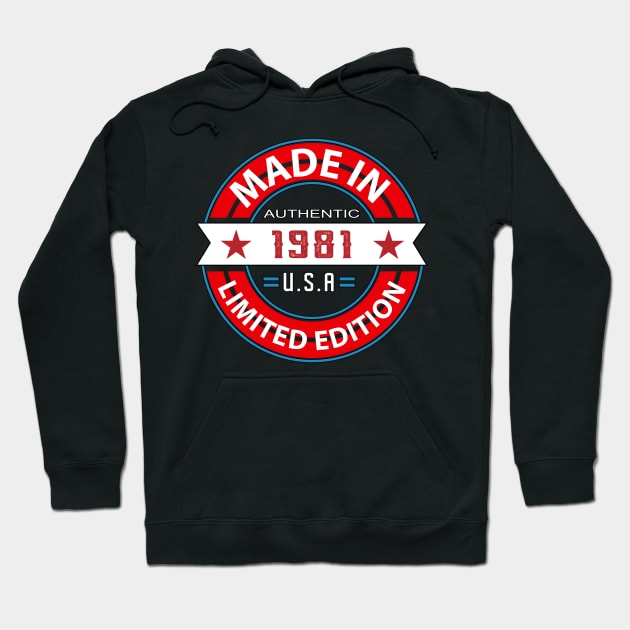 1981 42 Year Hoodie by HB Shirts